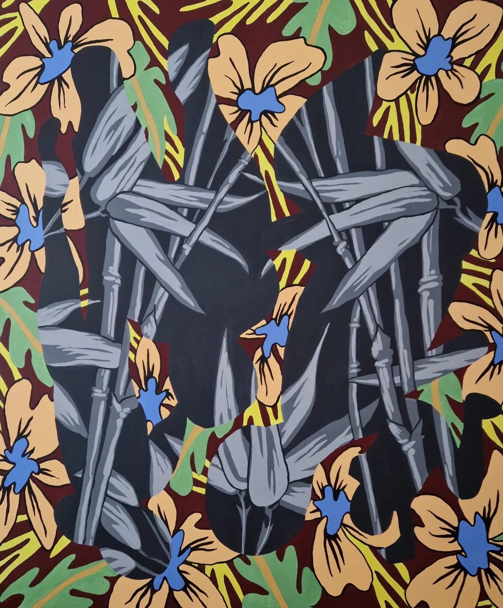 Peach and Blue